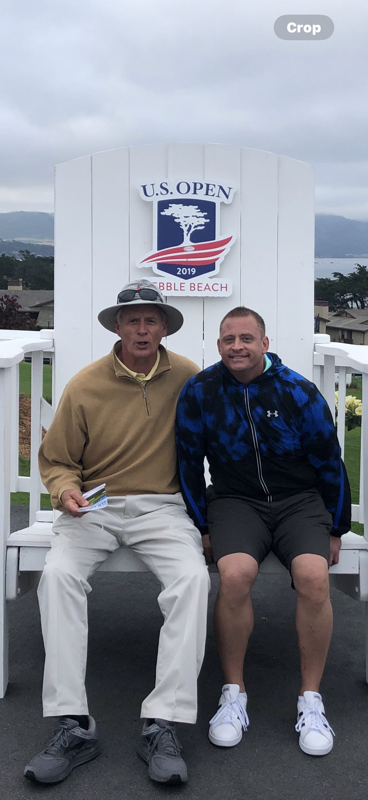 David and Dad at US Open Pebble Beach 2019